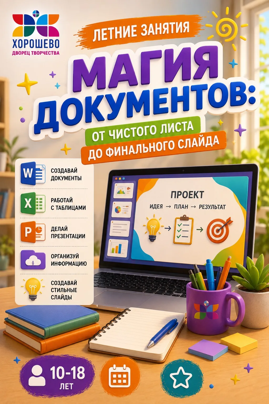 💻Презентации и документы: навык, который реально пригодится. И его можно освоить за лето

🤩Презент
