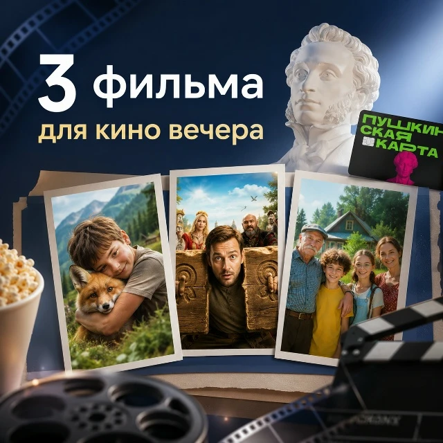 🎬 Вечер с кино по Пушкинской карте

Если вы давно собирались сходить в кино, лето — отличный повод 