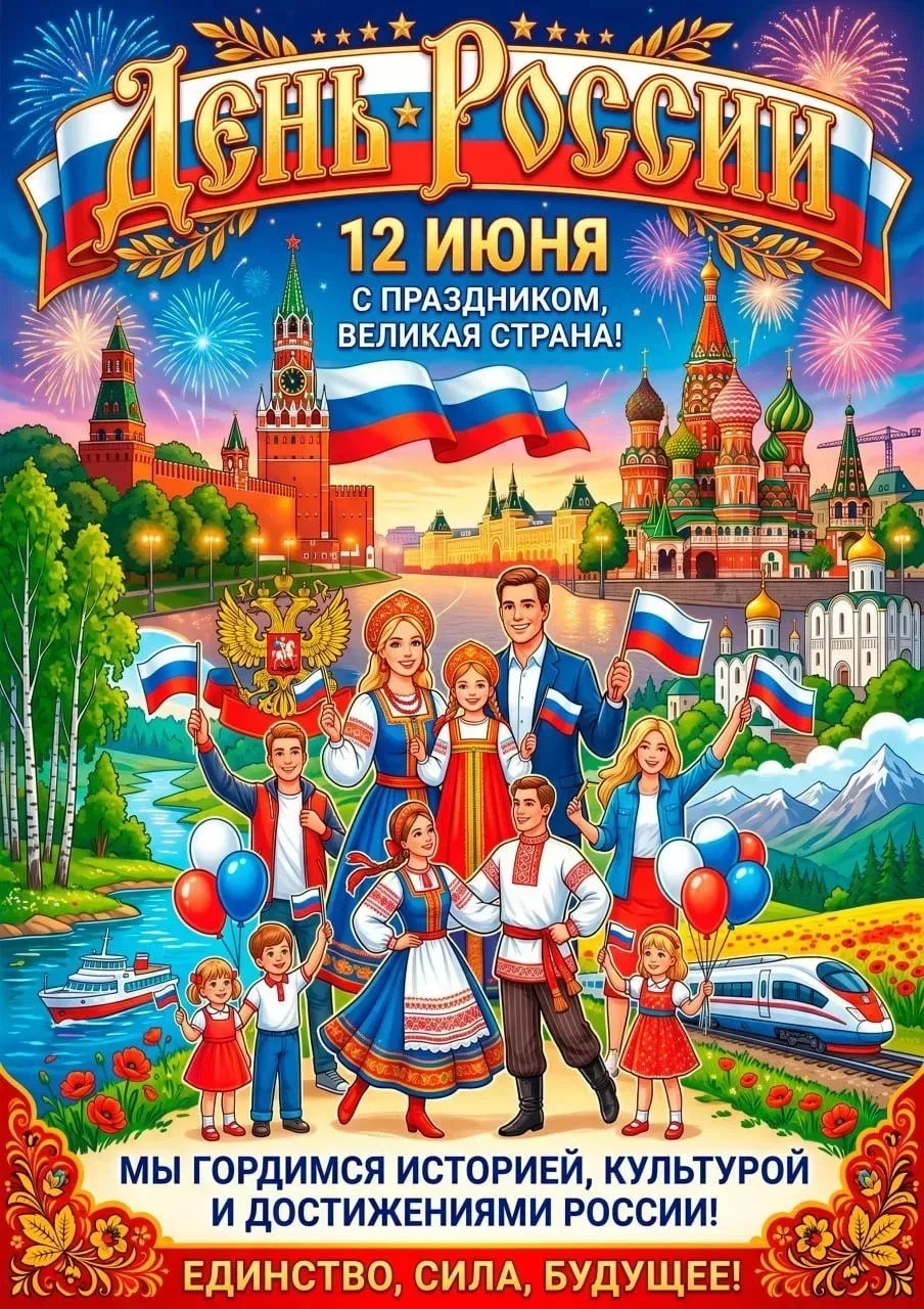 Дорогие наши подписчики, поздравляем Вас с Днем России! Мира, тепла, добра, радости и света всем нам