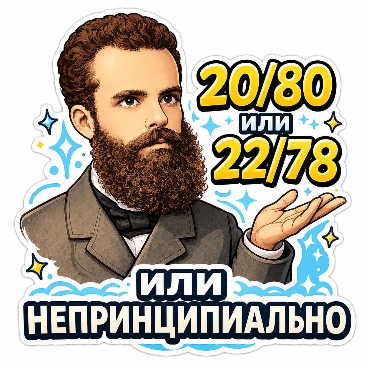 Вильфредо Парето не был маркетологом. Да и никакого принципа он не предлагал. 

Он исследовал доходы