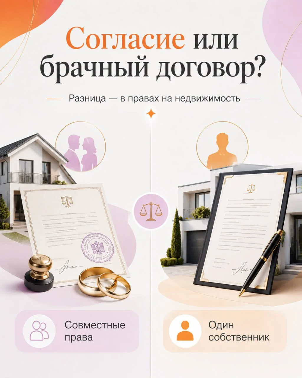 📄 Нотариальное согласие или Брачный договор: в чём реальная разница?

Оба инструмента позволяют выв