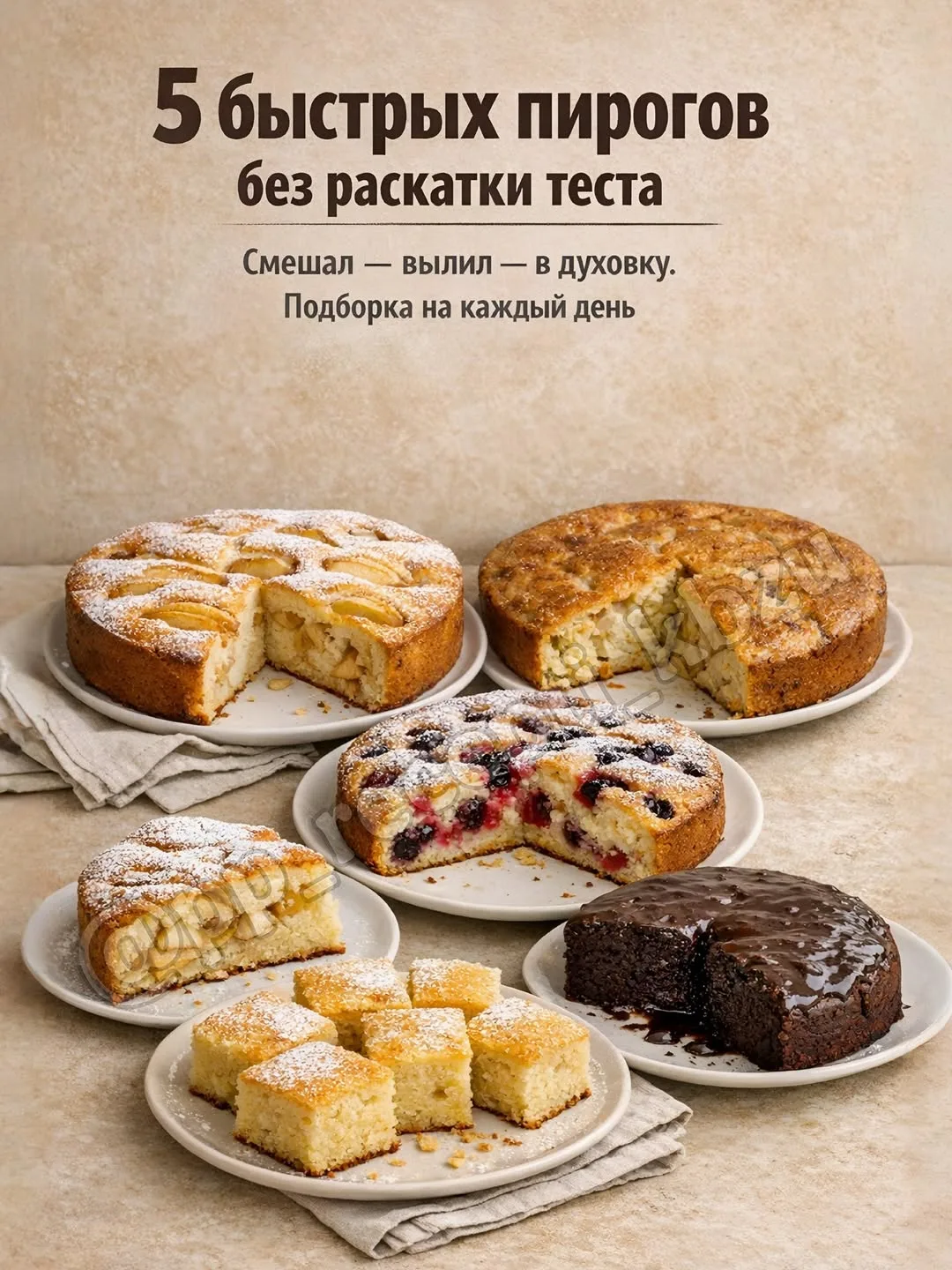 🎂ОПИСАНИЕ смотрите в комментарияж
🔥 Универсальные лайфхаки, чтобы любой пирог получился:
✅ Ингреди