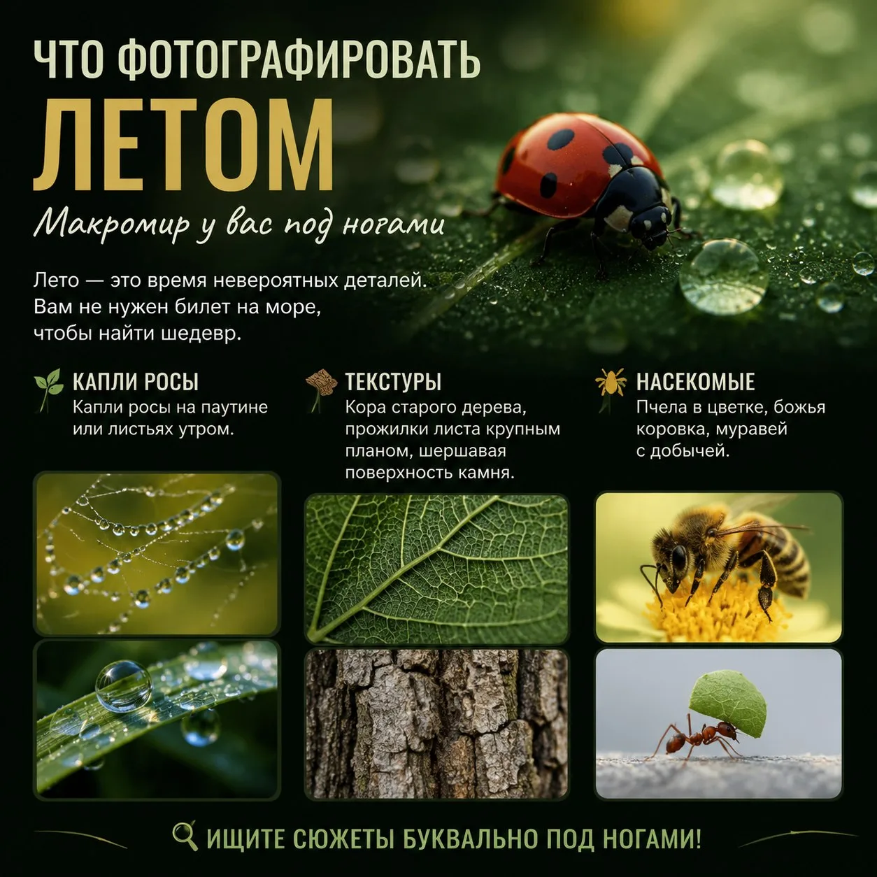 ☀️📸Что фотографировать летом?

Лето — это не всегда про далёкие горизонты. Самое настоящее путешест
