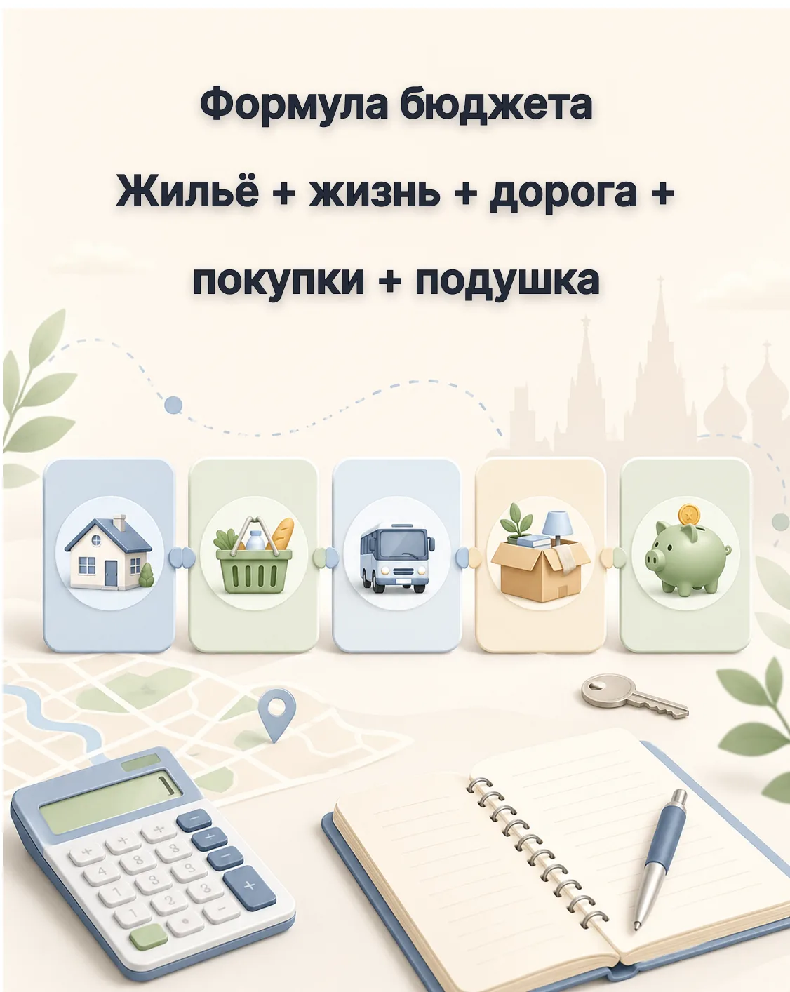 🧳 Сколько денег нужно на переезд в Москву в 2026 году
Часть 2/3: первый месяц жизни и стартовые рас