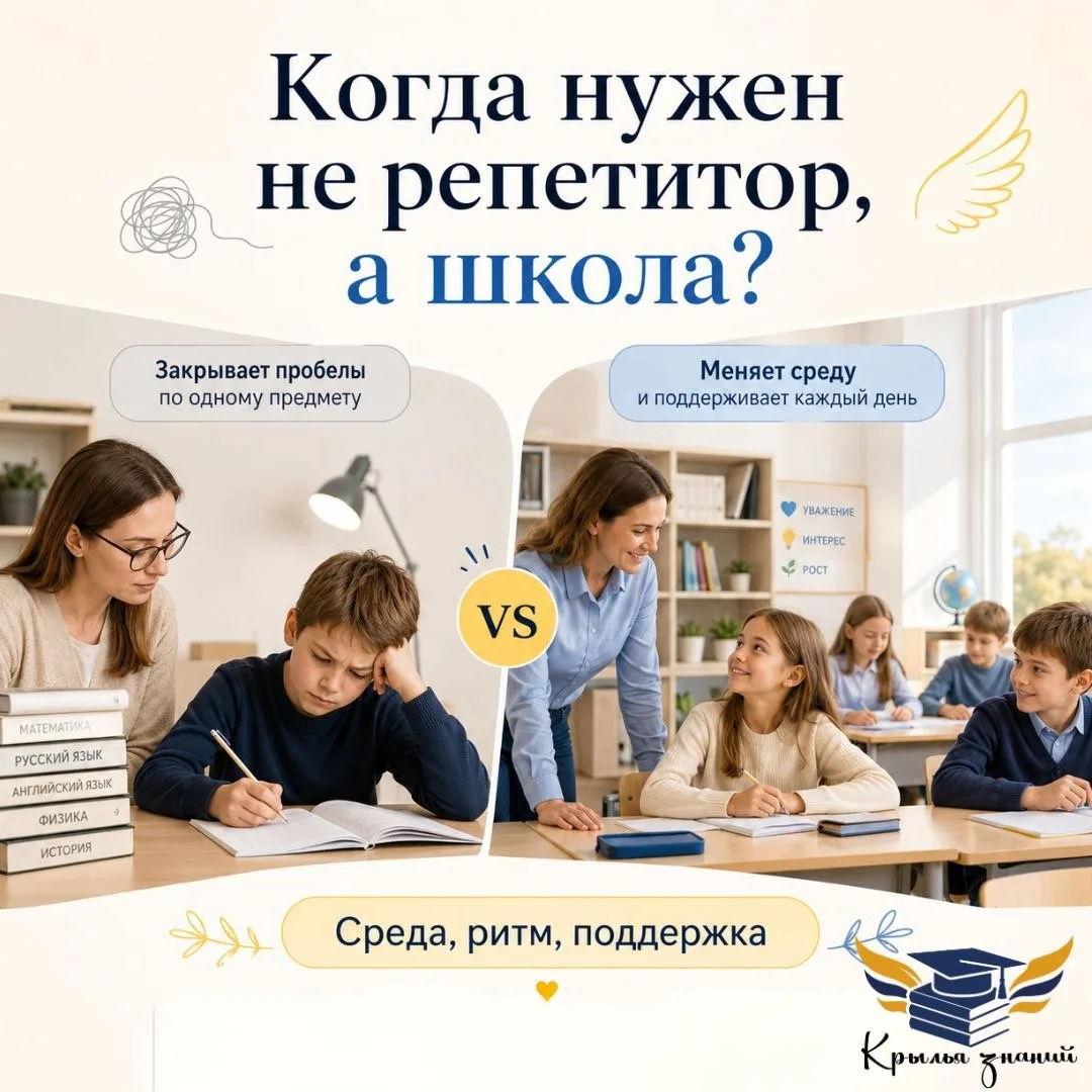❓ Как понять, что ребёнку нужна частная школа 🆚 а не просто репетитор.

😮 Когда у ребёнка появляют