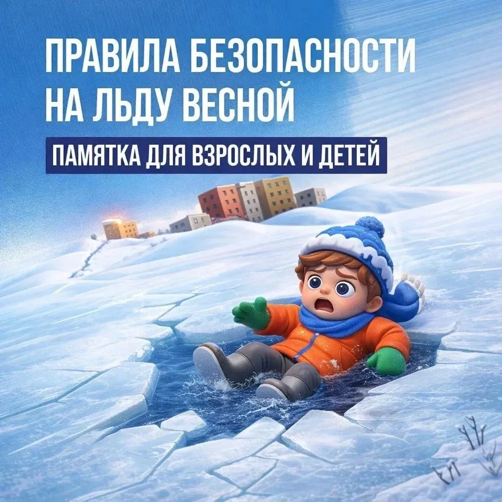 ️Весенний лёд опасен! 

Кажется, что ещё чуть-чуть и можно сократить дорогу? Или проверить, крепкий 