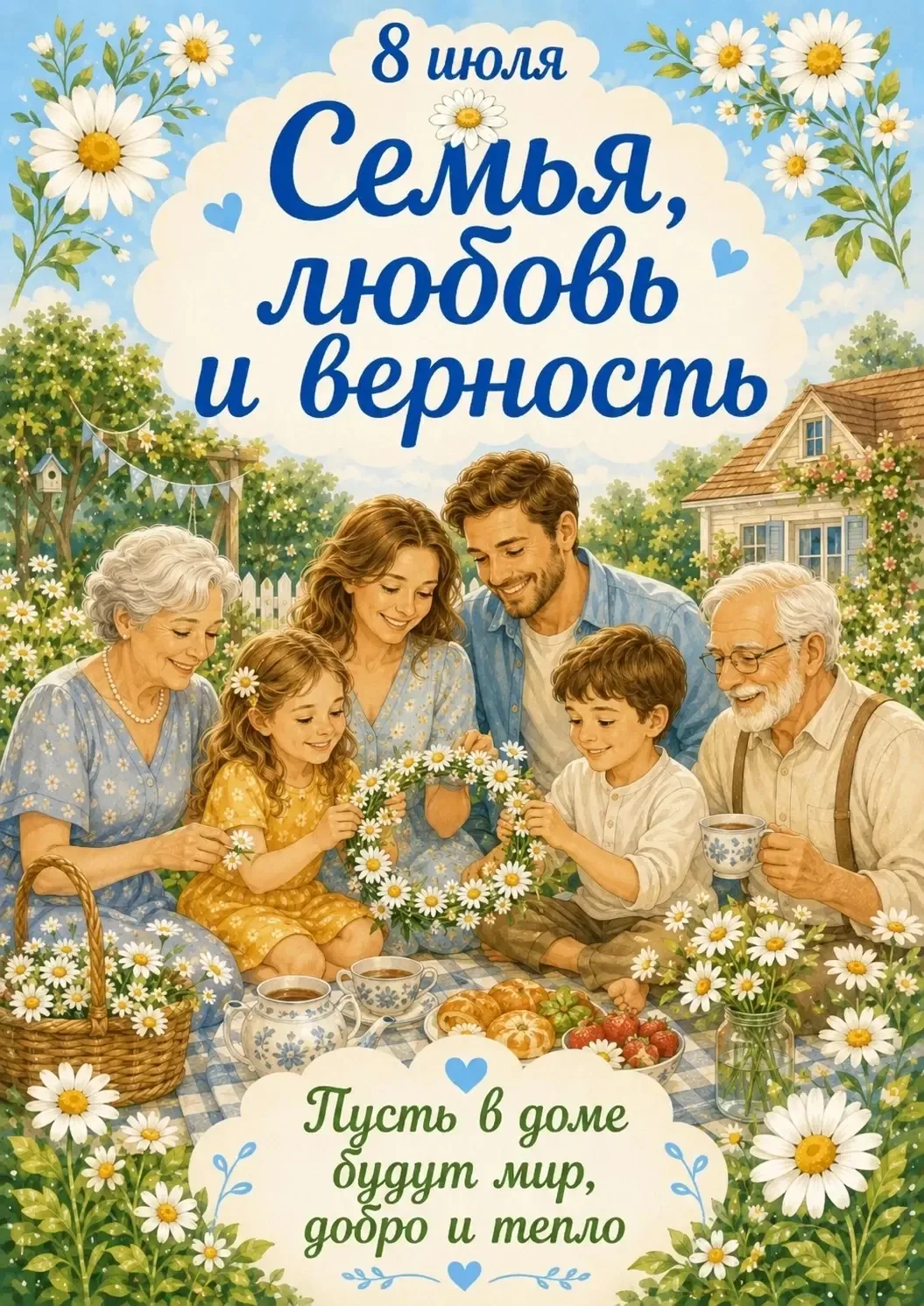 👋 Всем привет!

Знаете, какой замечательный праздник мы отмечаем летом? 
Это «День семьи, любви и в