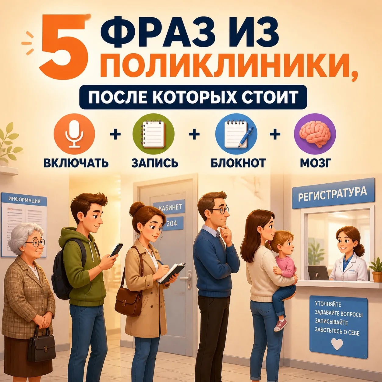 📝 5 фраз из поликлиники, после которых стоит включать запись, блокнот и мозг!

Не всякая грубость —