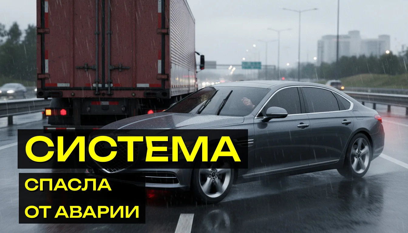 Первый месяц на новой машине из Кореи. Трасса, дождь, фура резко тормозит впереди. Я ещё не успел ср