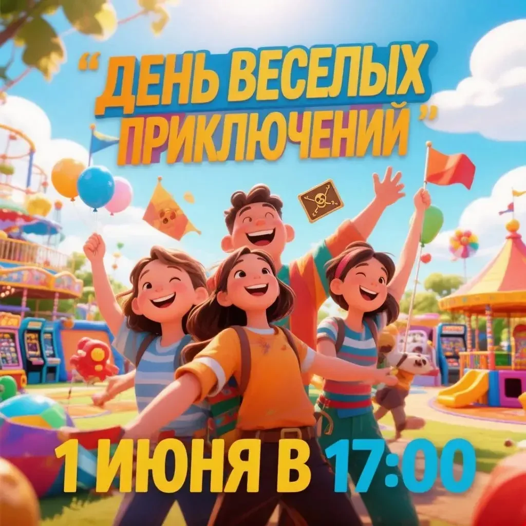 Уважаемые родители и дети!

Приглашаем вас на праздничную игровую программу «День веселых приключени