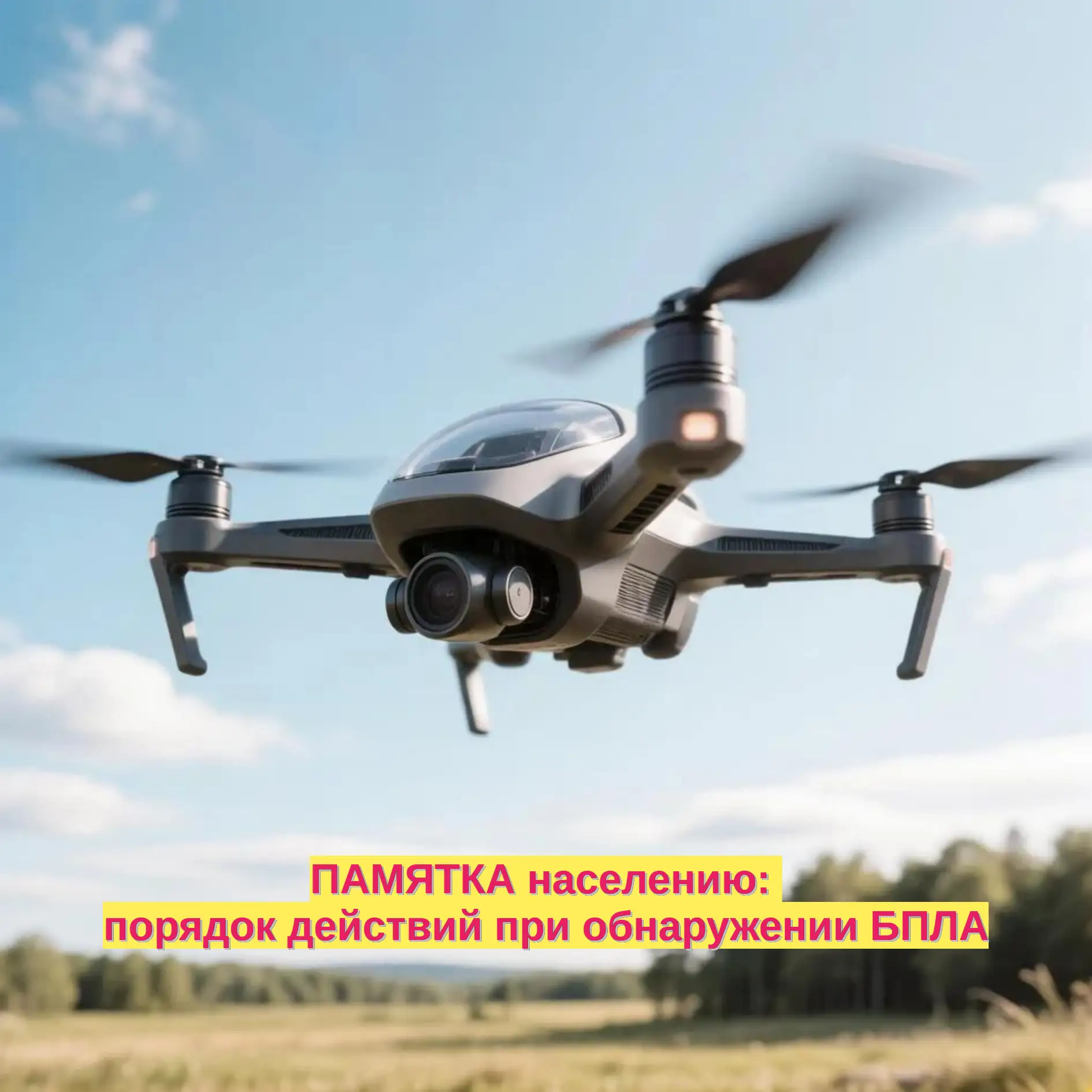 ПАМЯТКА населению: порядок действий при обнаружении БПЛА
⁣
В случае визуального обнаружения в воздух