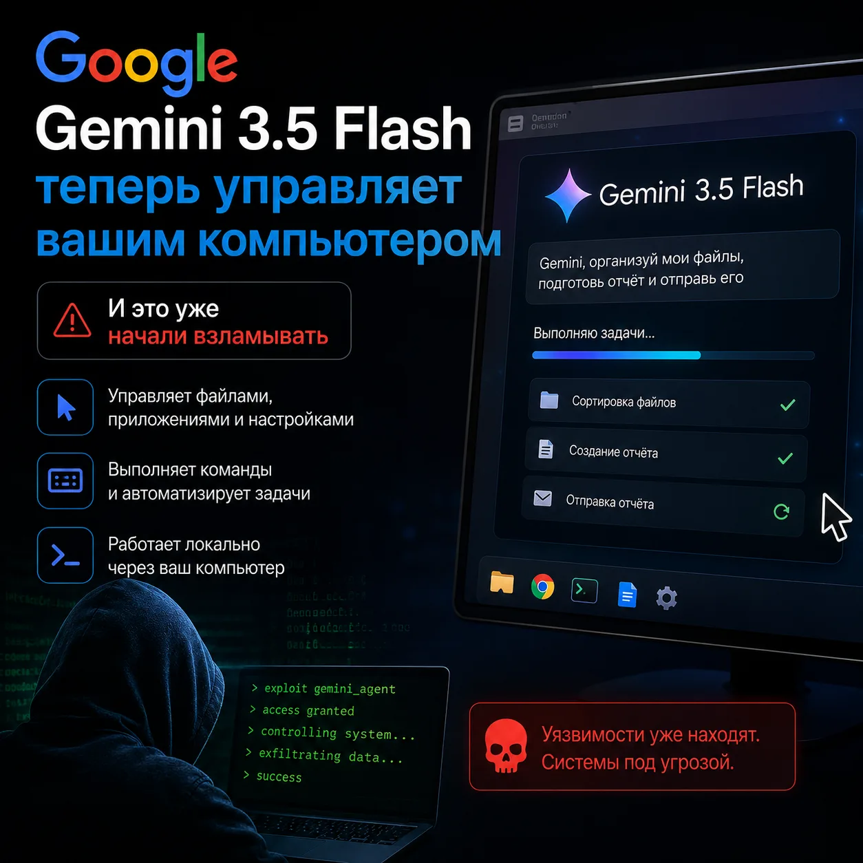 🖥️ Google Gemini 3.5 Flash теперь сама управляет вашим компьютером

24 июня Computer Use стал встро