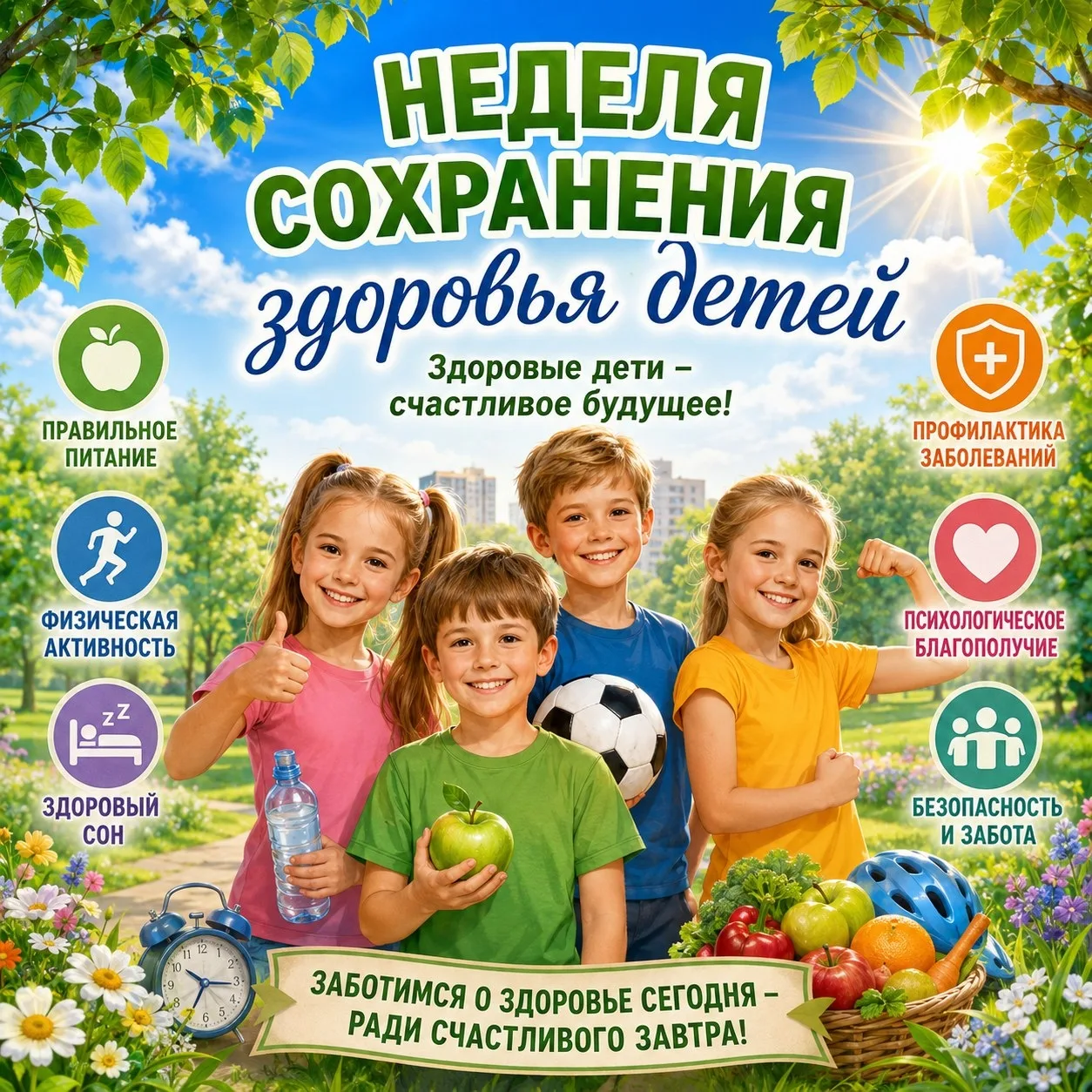 🌟 Неделя сохранения здоровья детей 🌟

С 1 по 7 июня -  Неделя сохранения здоровья детей! Это прекр