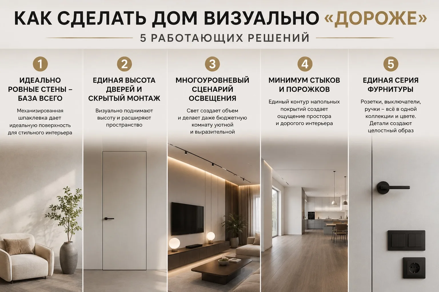 Как сделать дом визуально «дороже» без лишних переплат? 5 рабочих решений.

Многие думают, что преми