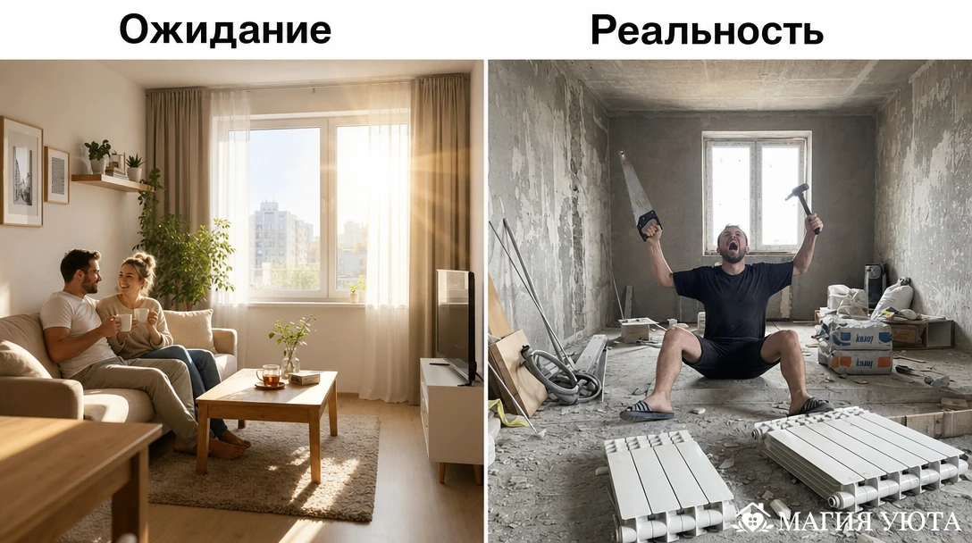 Ремонт своими руками: ожидание против суровой реальности 😃