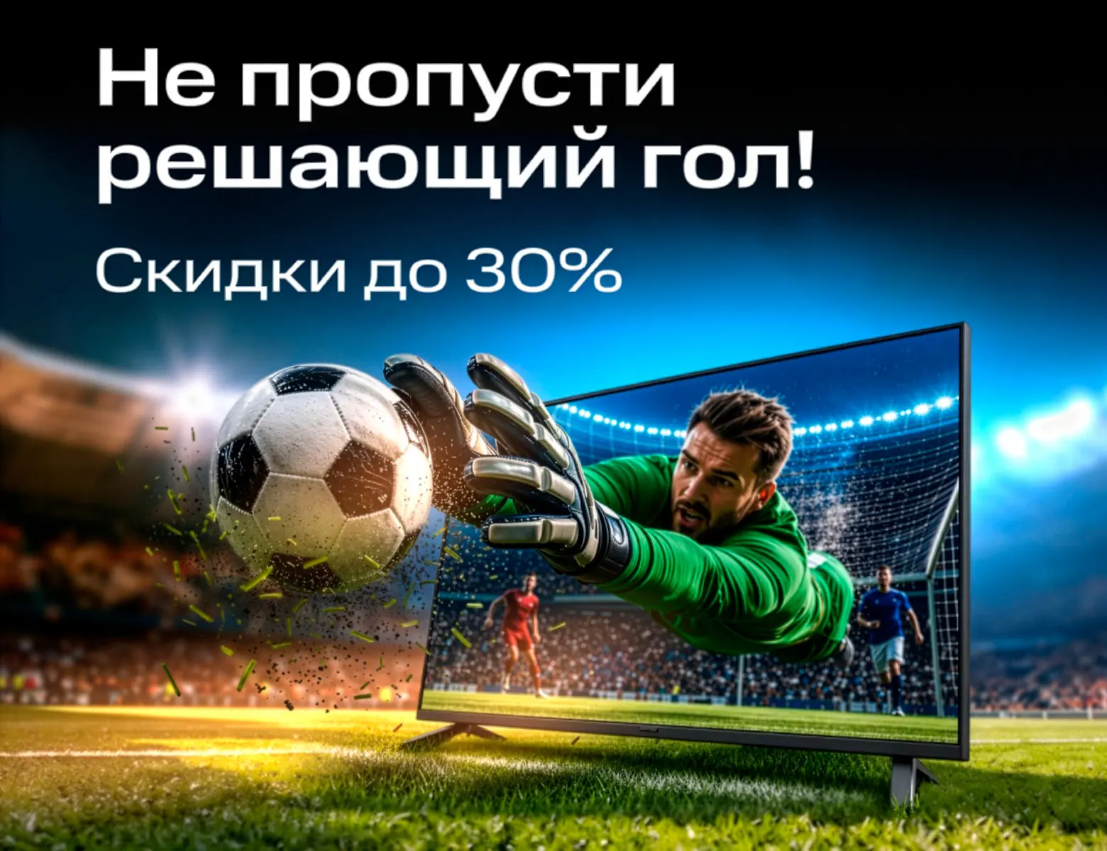 🏆 Большой футбол требует большого экрана

Когда каждая атака может стать решающей, смотреть матчи н