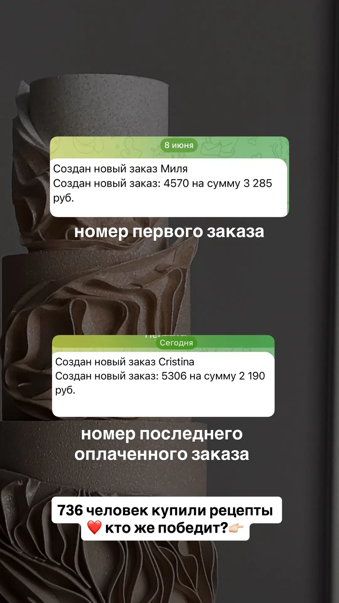 Розыгрыш места на курс ‼️

Поздравляю 🥳 не упустите свой шанс стать топовым кондитером в свадебной 