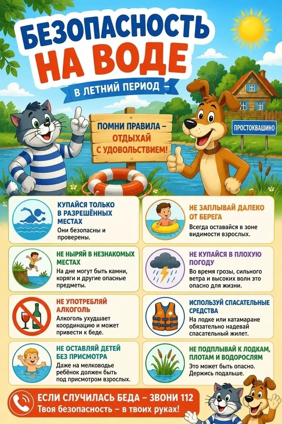 Летний отдых у воды: безопасность превыше всего! 💦

Лето – время солнца, радости и, конечно же, отд