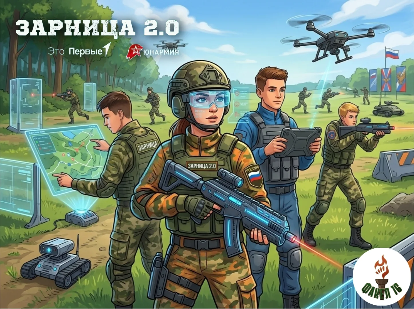 Представьте "Зарницу", где вы сражаетесь в VR-Сталинграде или управляете дроном-разведчиком. Это буд