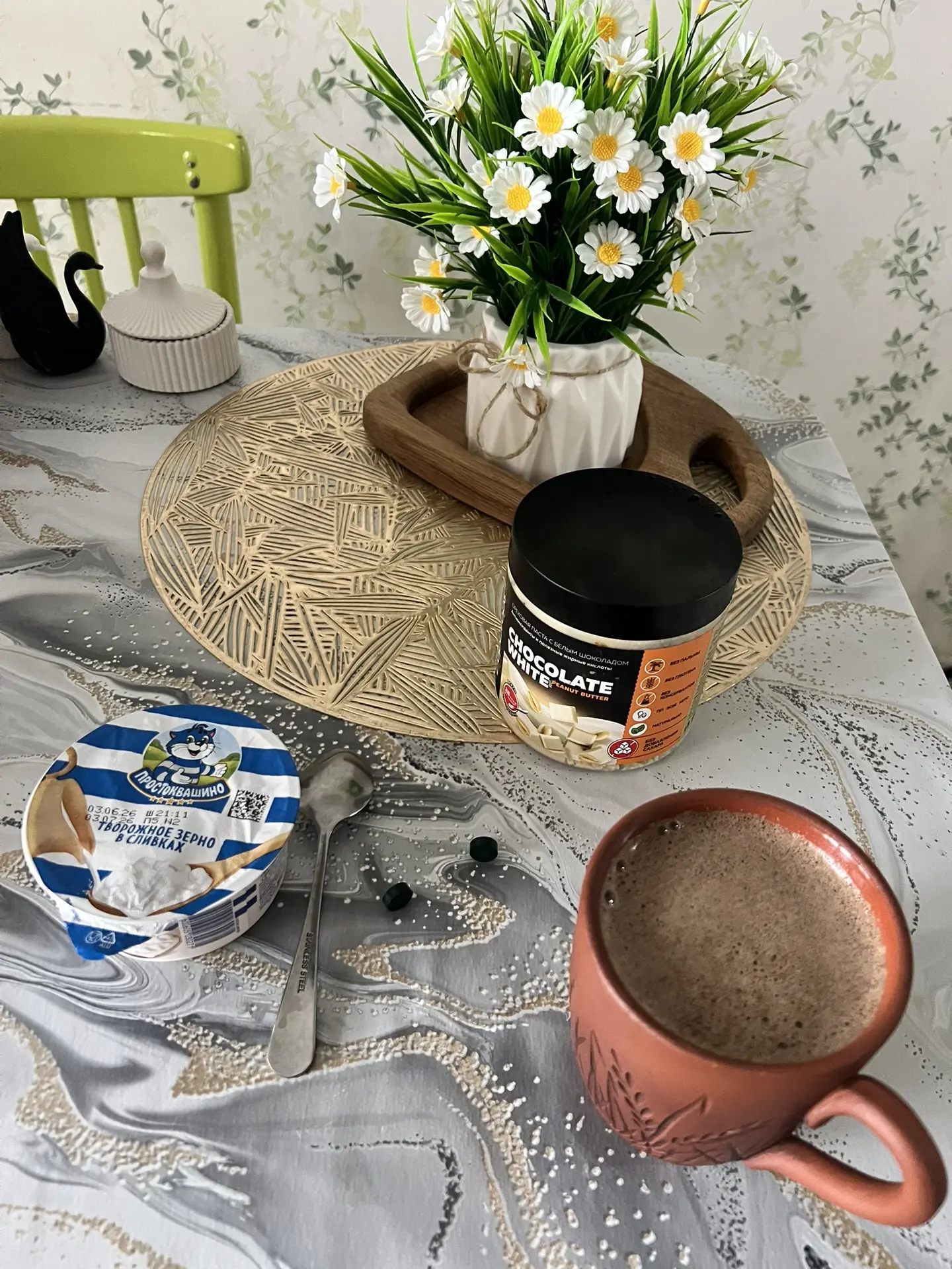 Поход домой всегда через ВБ😂
Обед - ужин 🍲 

Творожное зерно купила, решила его и съесть на ужин т