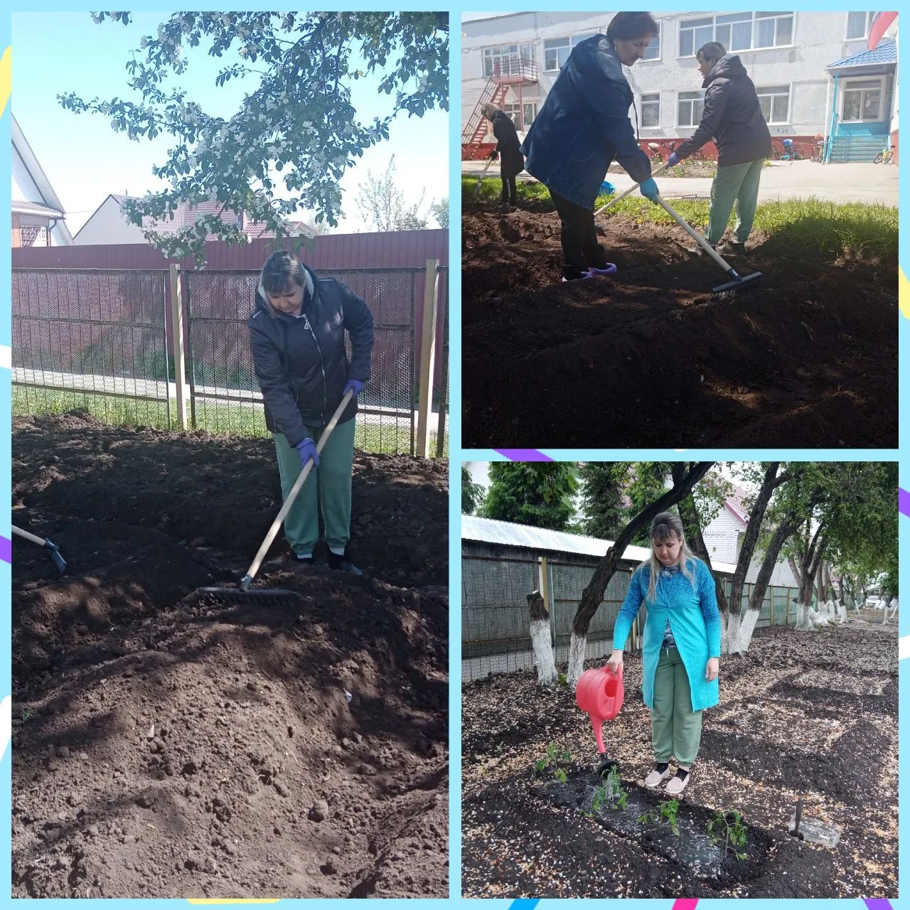 🌞В ДОУ "Жемчужинка" кипит работа на учебно - опытном участке🌿!
  🥔🫑🌶️🍅🥒🥦🥬🥕
🔥Педагоги и во