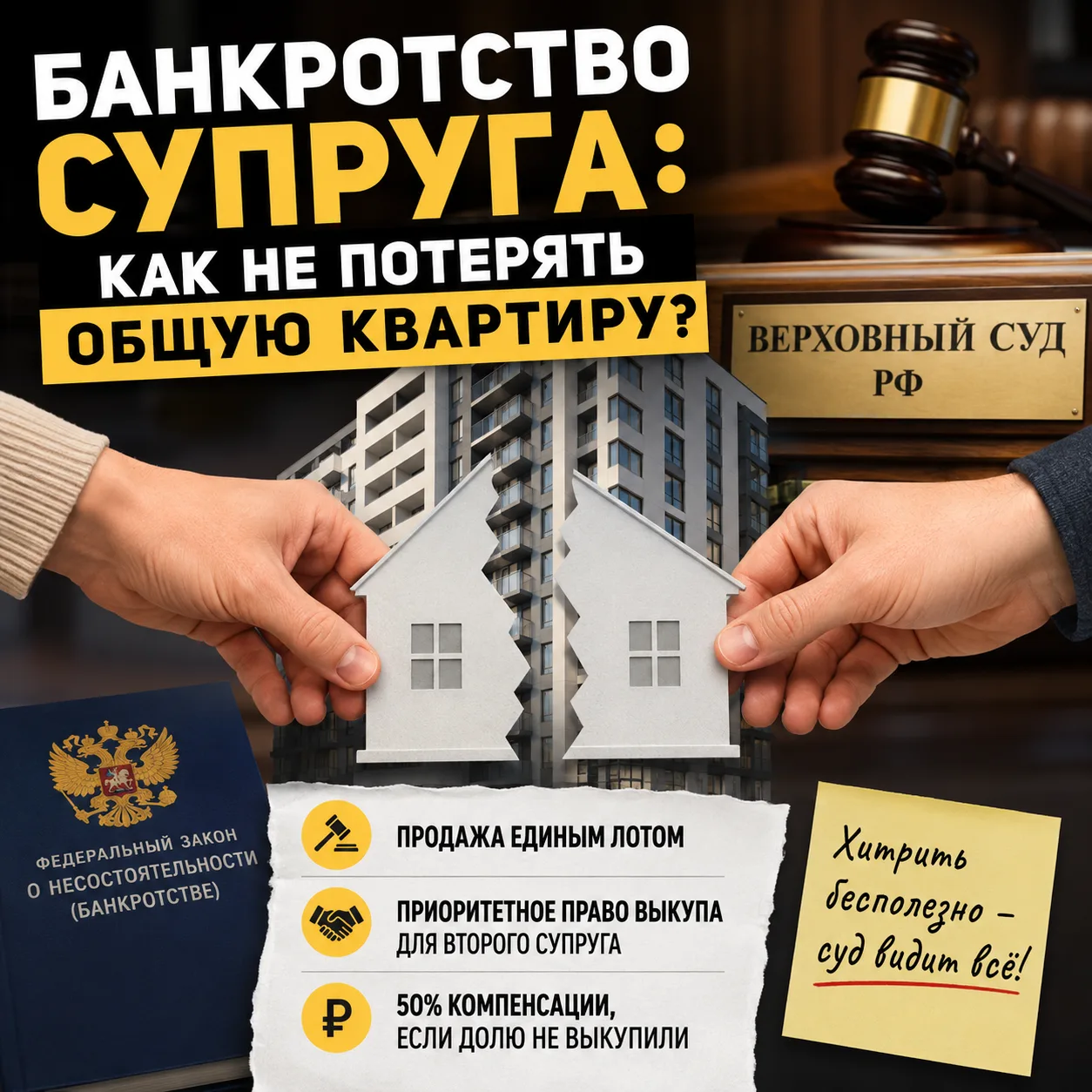 Банкротство супруга

Переписать квартиру на жену за день до банкротства и надеяться, что суд этого «