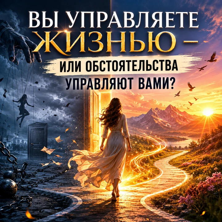 ВЫ УПРАВЛЯЕТЕ ЖИЗНЬЮ — ИЛИ ОБСТОЯТЕЛЬСТВА УПРАВЛЯЮТ ВАМИ?

Почему у одних всё складывается?
А другие
