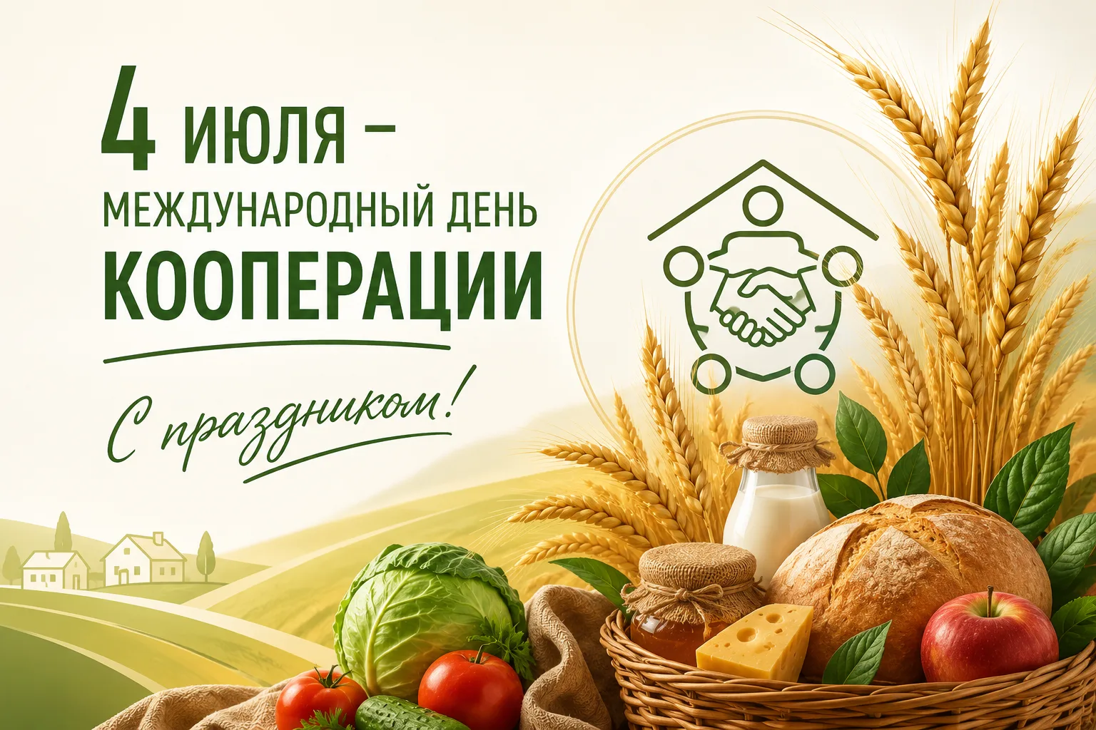 С Международным днём кооперации!
 
Уважаемые работники потребительской кооперации и ветераны отрасли