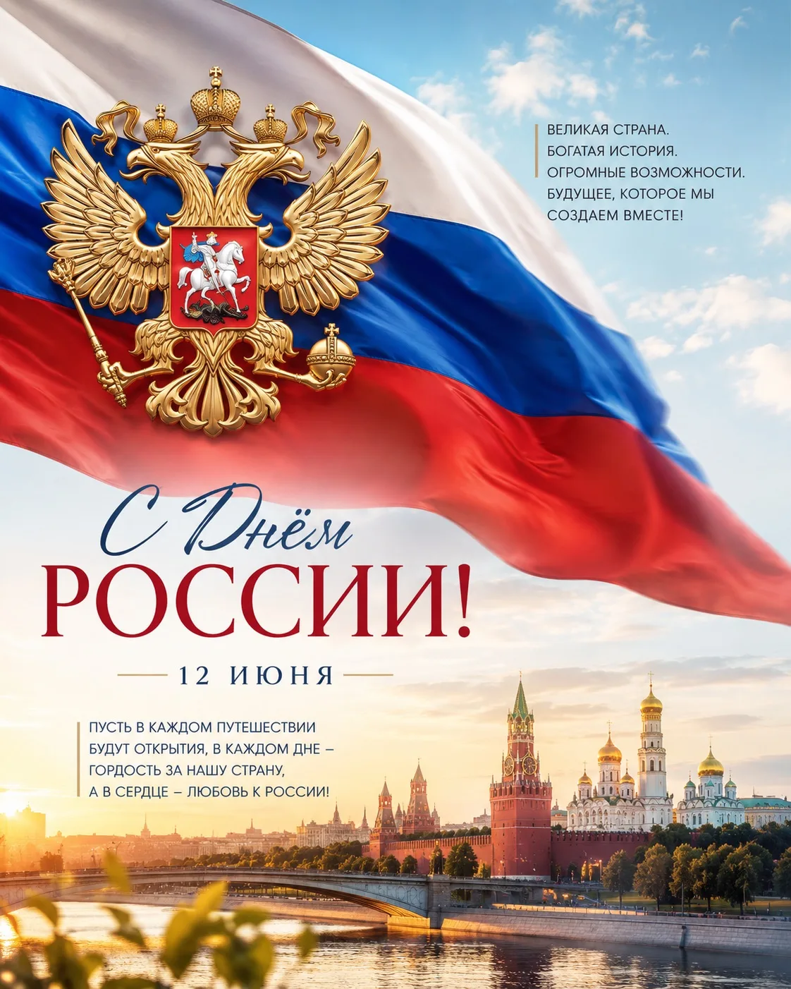 Дорогие путешественники!
Поздравляем вас с Днем России! 🇷🇺

Россия — это бескрайние просторы, удив