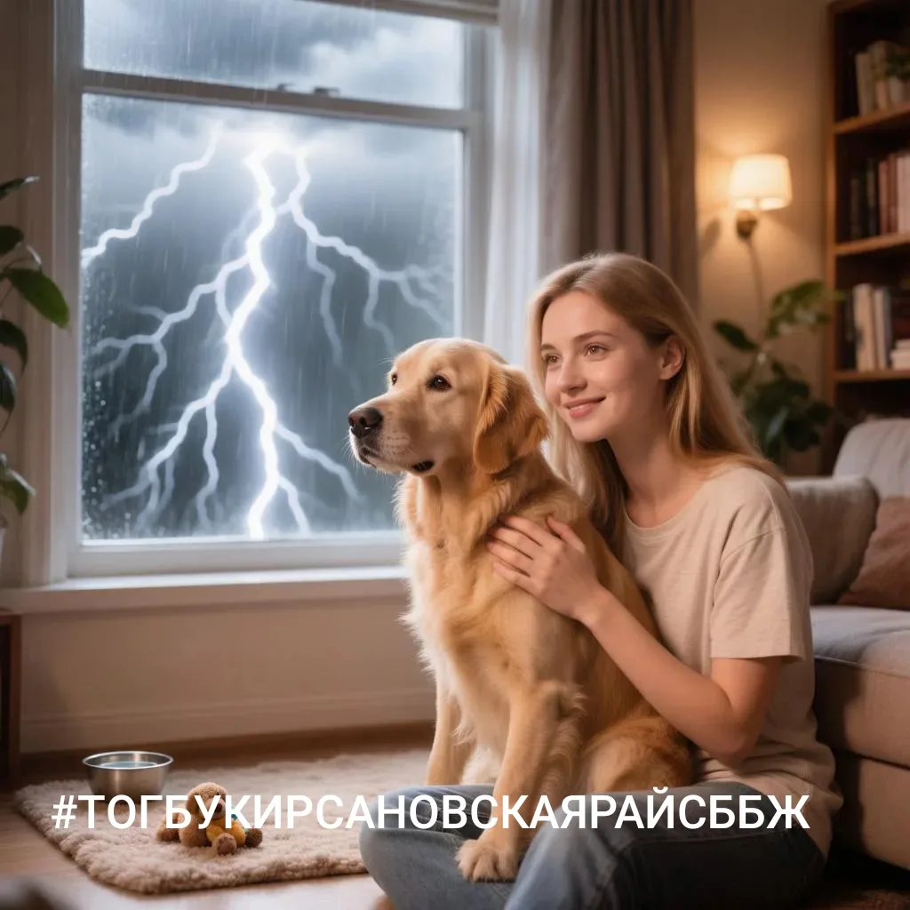 ☔Если животные боятся грозы, важно создать для них максимально спокойную и безопасную обстановку. Во