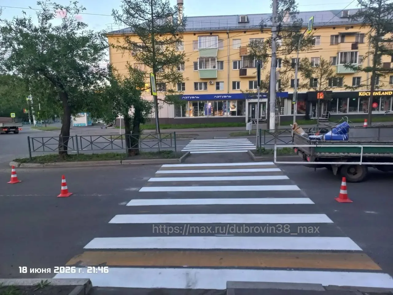 В Братске подрядчик приступил к нанесению дорожной разметки. Работы начались 18 июня и пройдут во вс