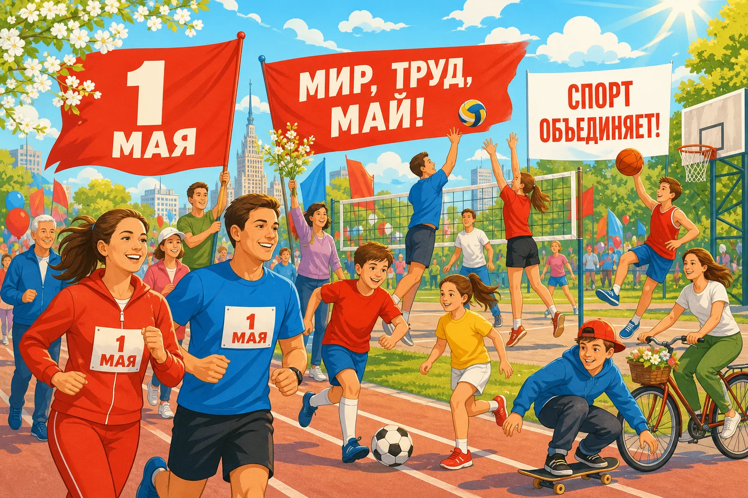 С Первомаем!
С днем солидарности, созидания и уважения к труду!