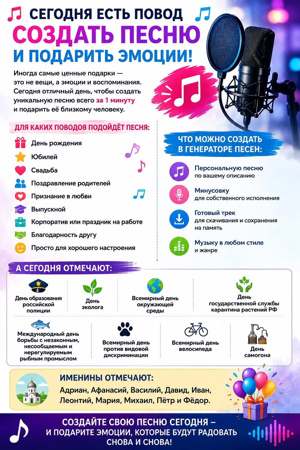 🎵 Сегодня есть повод создать песню и подарить эмоции! 🎵 👉 СОЗДАТЬ ПЕСНЮ

Иногда самые ценные пода