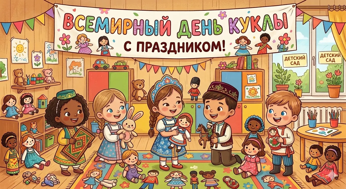 Сегодня в старшей группе №4 был особенный день — мы отмечали «Всемирный день куклы»! 🥳 Кукла — это 