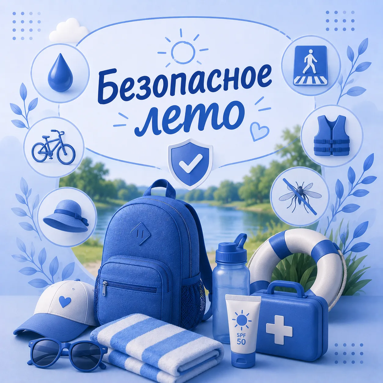 Безопасное лето

Лето — это время отдыха, путешествий, прогулок, купания и новых впечатлений. Но что