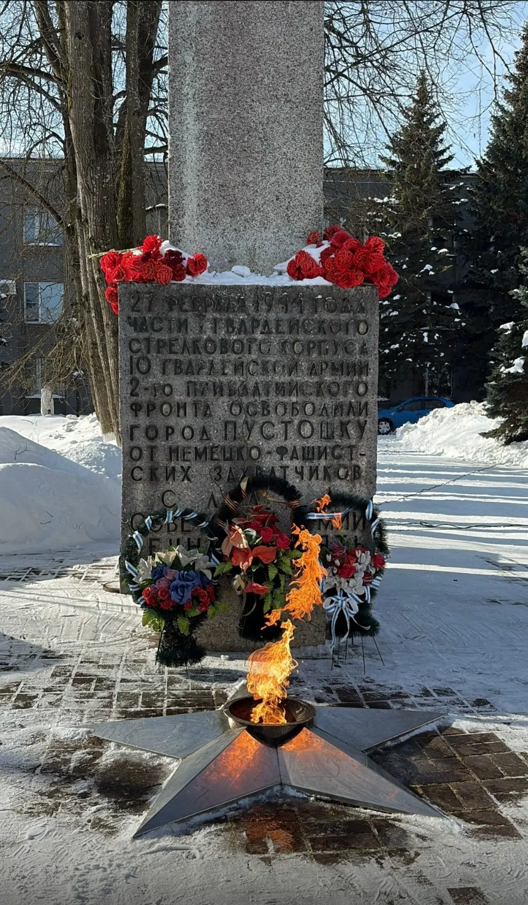 27 февраля - день освобождения города Пустошки от немецко-фашистских захватчиков. 
Этот праздник нап