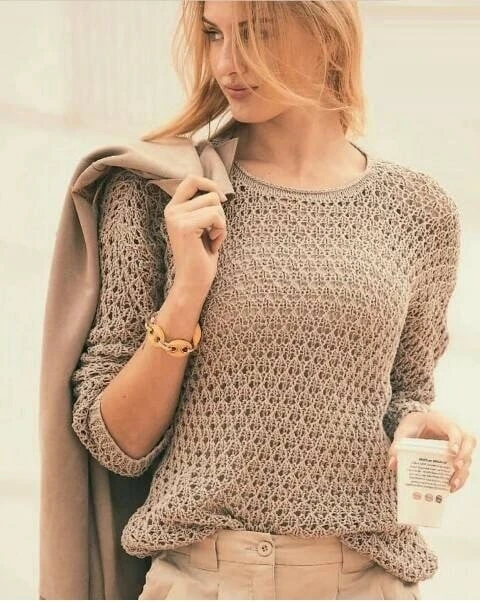 ❤ Схема узора к классическому джемперу.

🧶 Вяжем Вместе