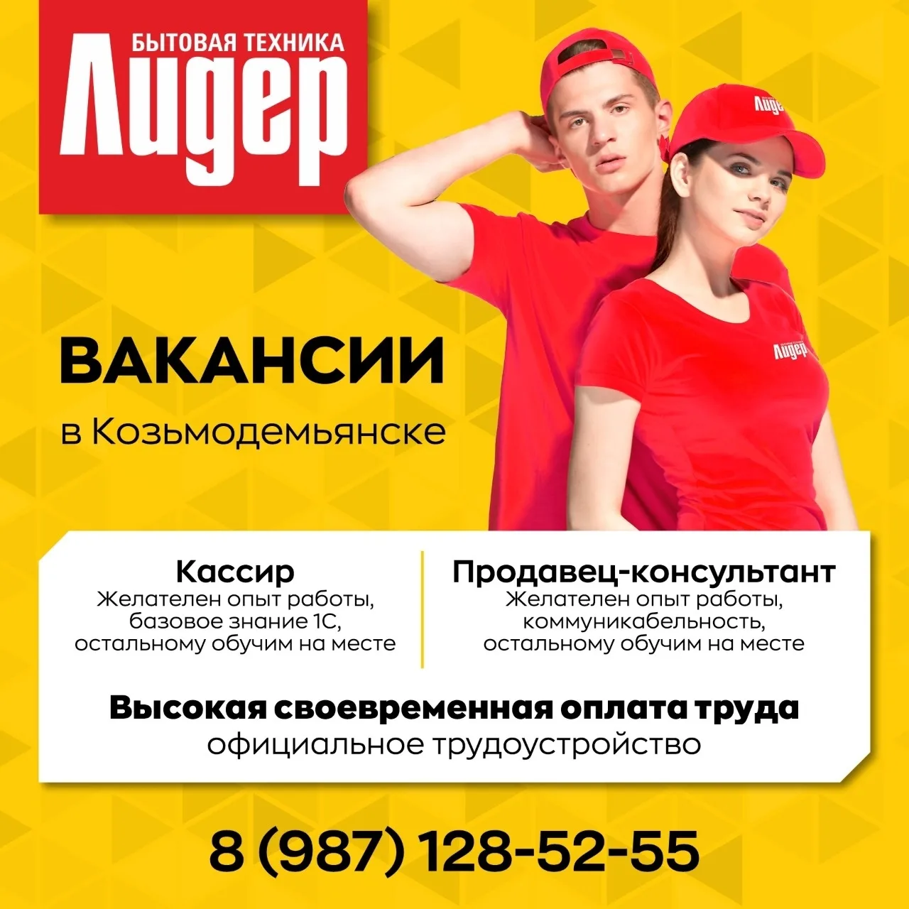 В связи с открытием нового магазина бытовой и садовой техники в г. Козьмодемьянск в команду "Лидер" 
