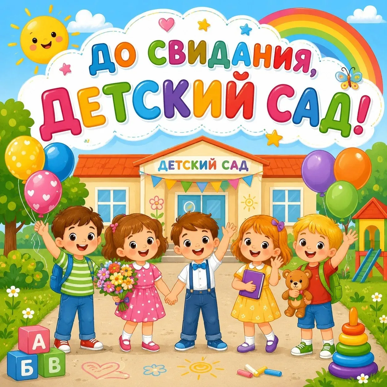 🌸До свидания, детский сад! 

🌸Кажется, только вчера они робко переступили порог группы с любимым м