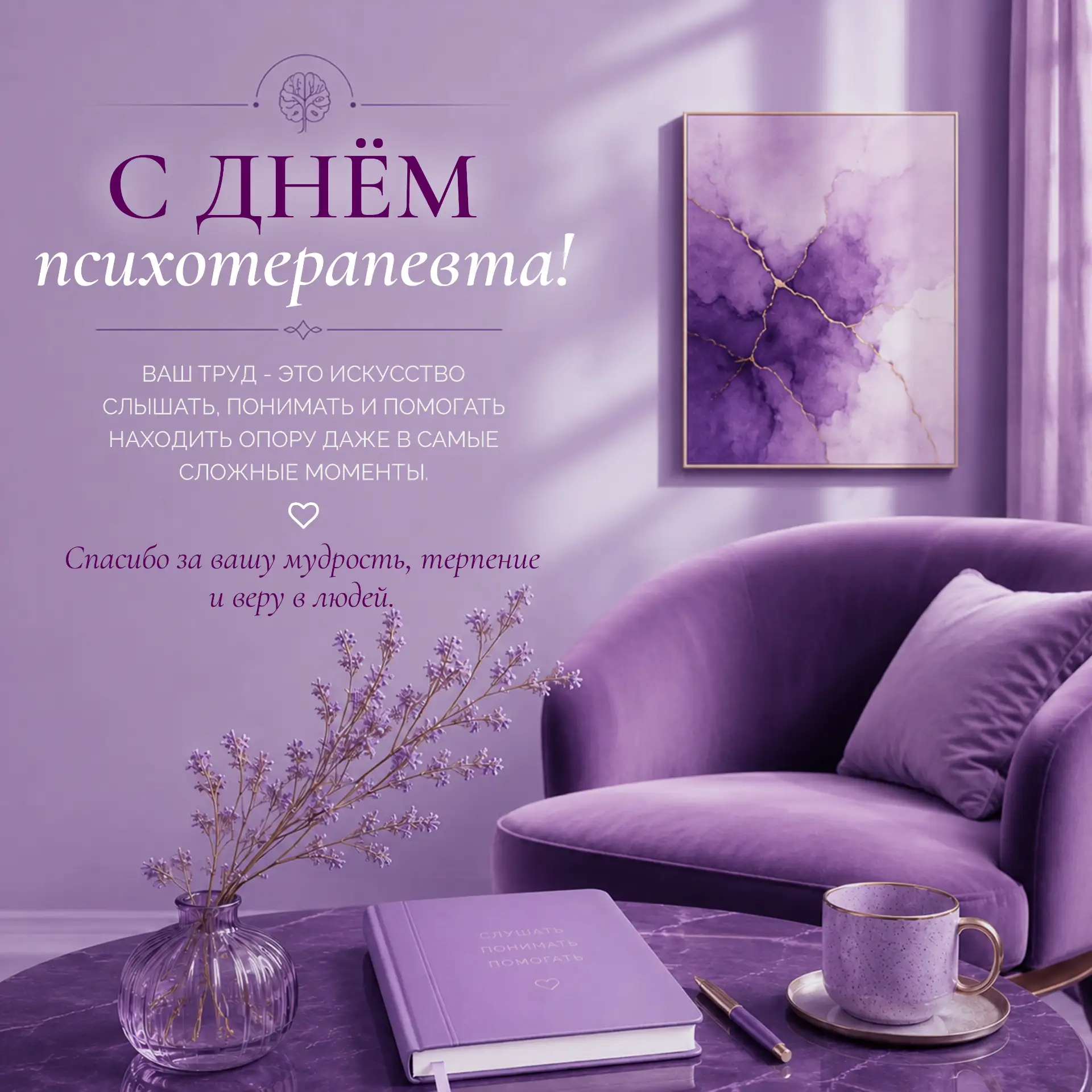 Дорогие коллеги, уважаемые психотерапевты!
Сердечно поздравляем вас с профессиональным праздником — 