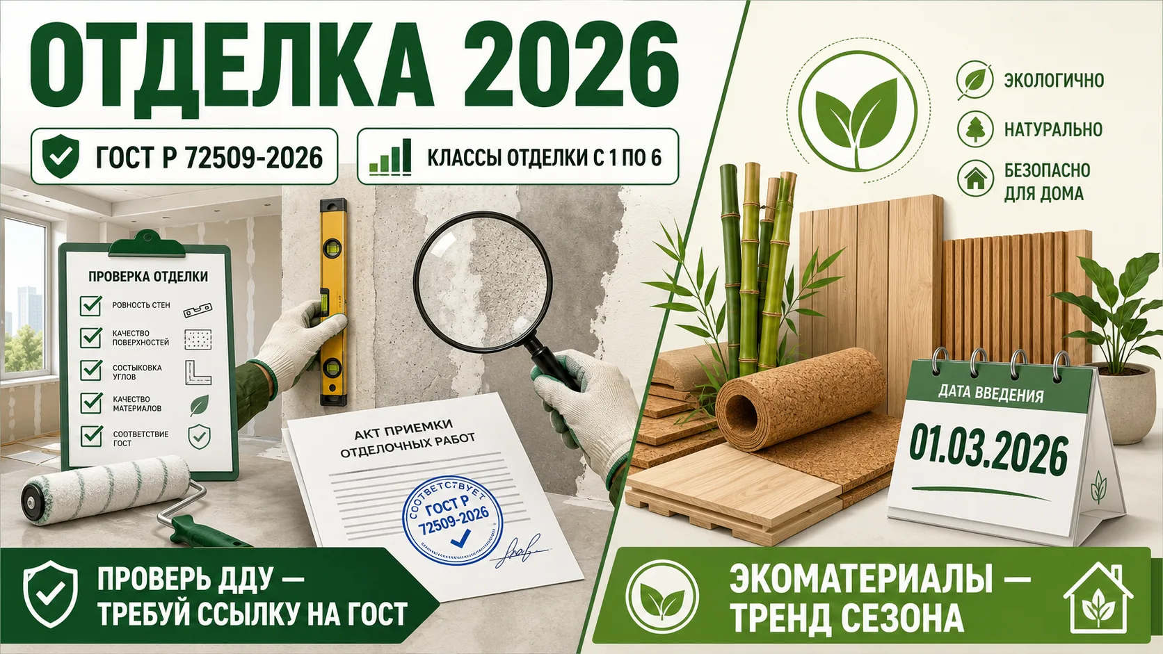 ОТДЕЛКА В 2026 ГОДУ: ЧТО ИЗМЕНИЛОСЬ И НА ЧТО ОБРАЩАТЬ ВНИМАНИЕ
Отделка — это не только про красоту, 
