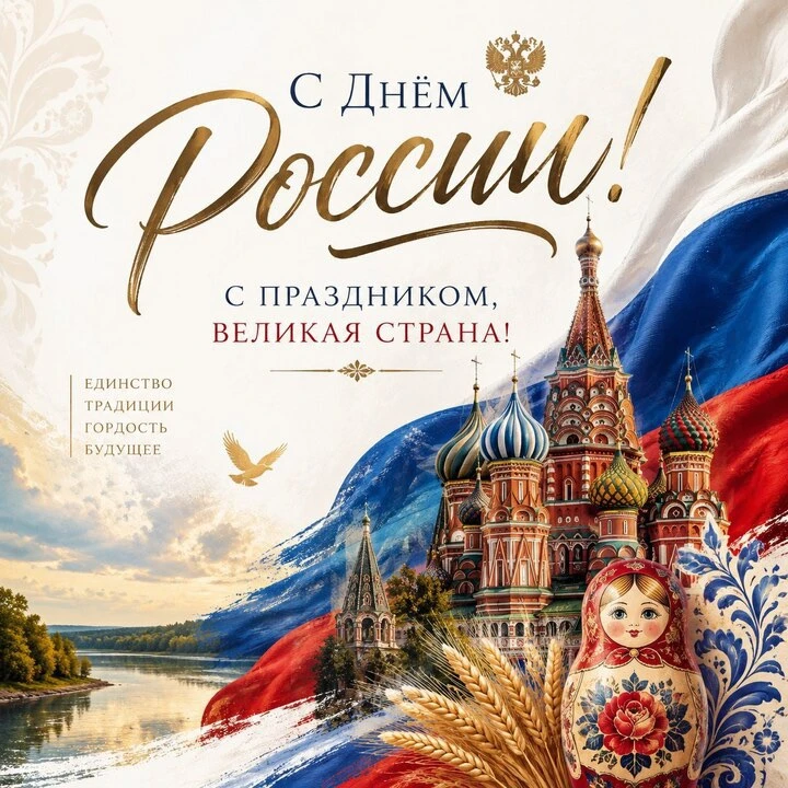 С Днём России! 🕊️🇷🇺

Бескрайние леса, широкие реки, заснеженные горы, уютные города и деревни — в