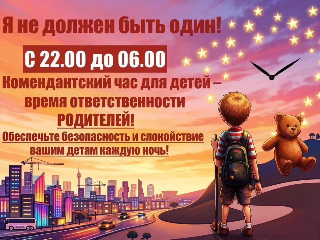 Уважаемые родители!
Напоминаем вам о важном законе, касающемся безопасности детей на территории Луга