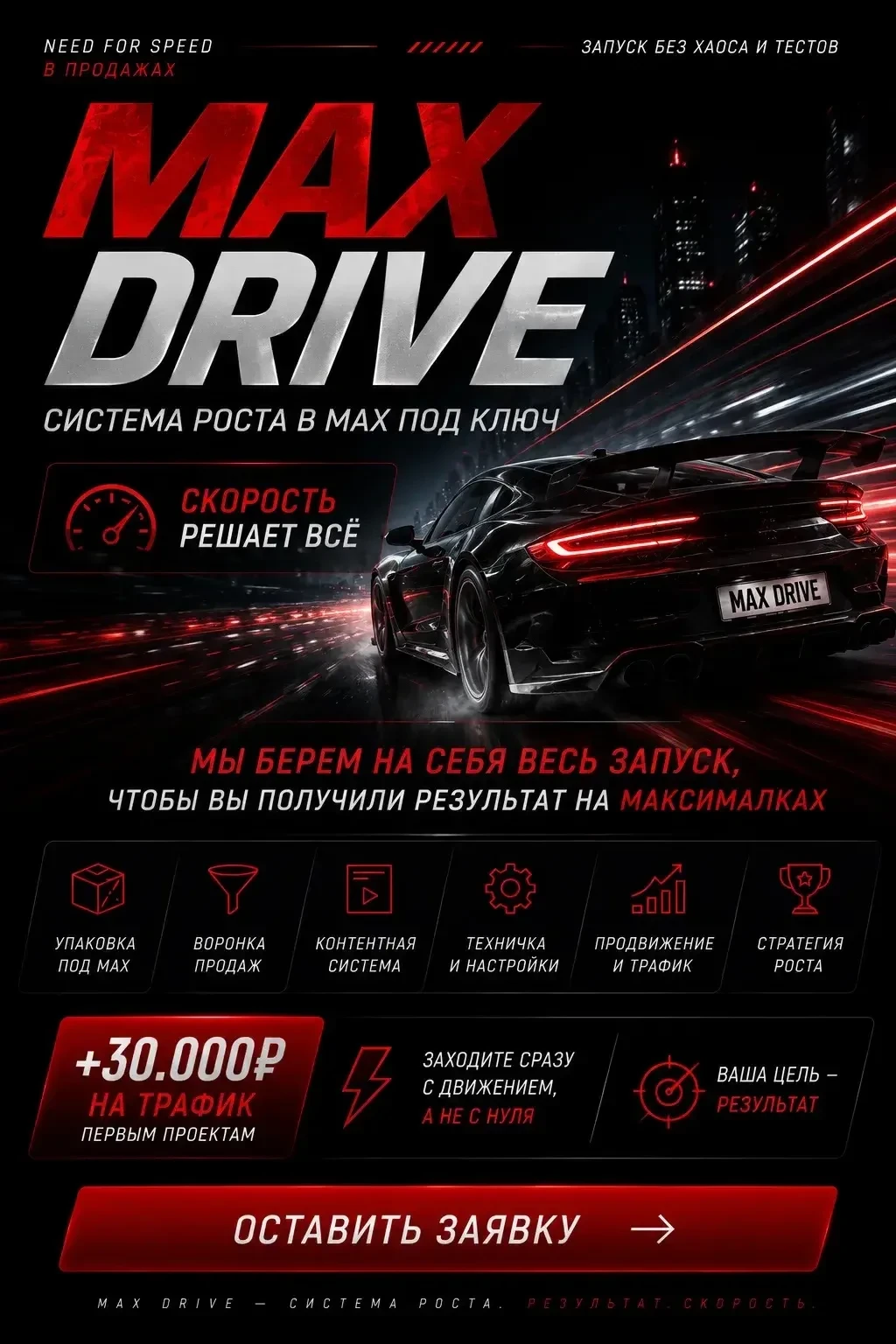 MAX DRIVE - СИСТЕМА РОСТА в МАХ ПОД КЛЮЧ

где мы с командой берем  ваш запуск и продажи в МАХ полнос