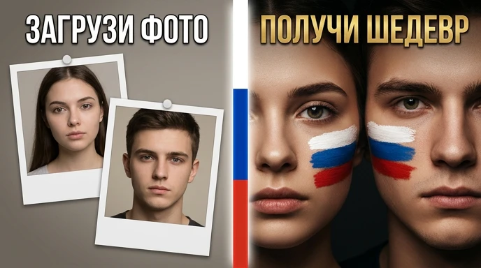 🇷🇺 Под одним флагом!

Россия — это мы с тобой! 🤍💙❤️

Соберу драматичный студийный портрет на дво