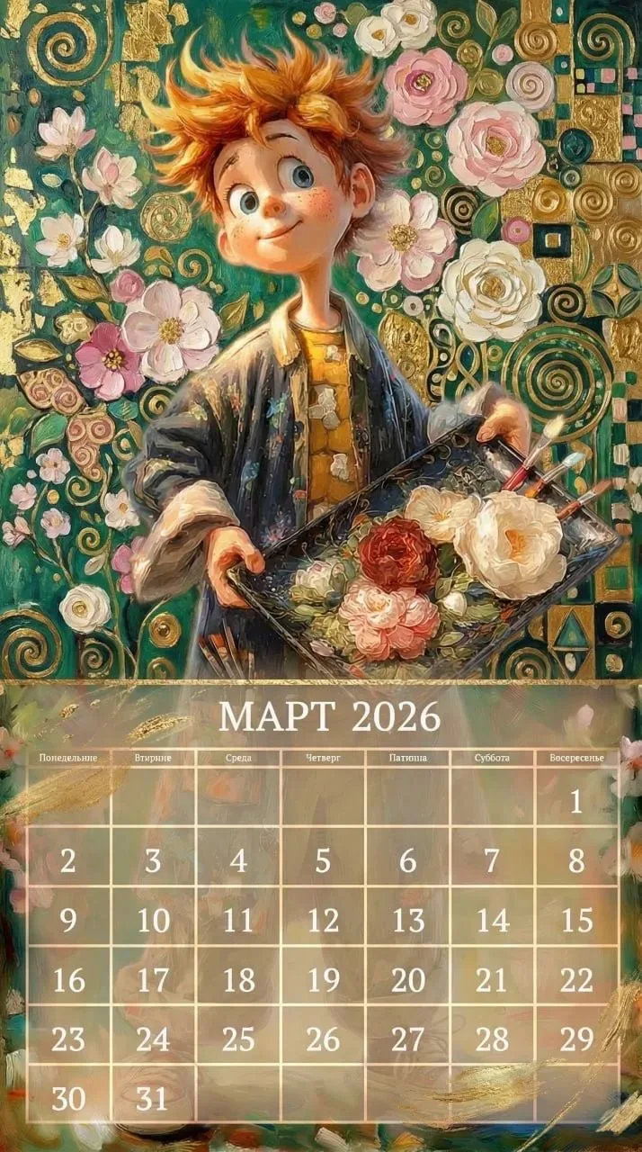 🌷Друзья, для вас -
мартовская заставка на телефон

🌸Пусть яркие краски подносов из Жостово напомня