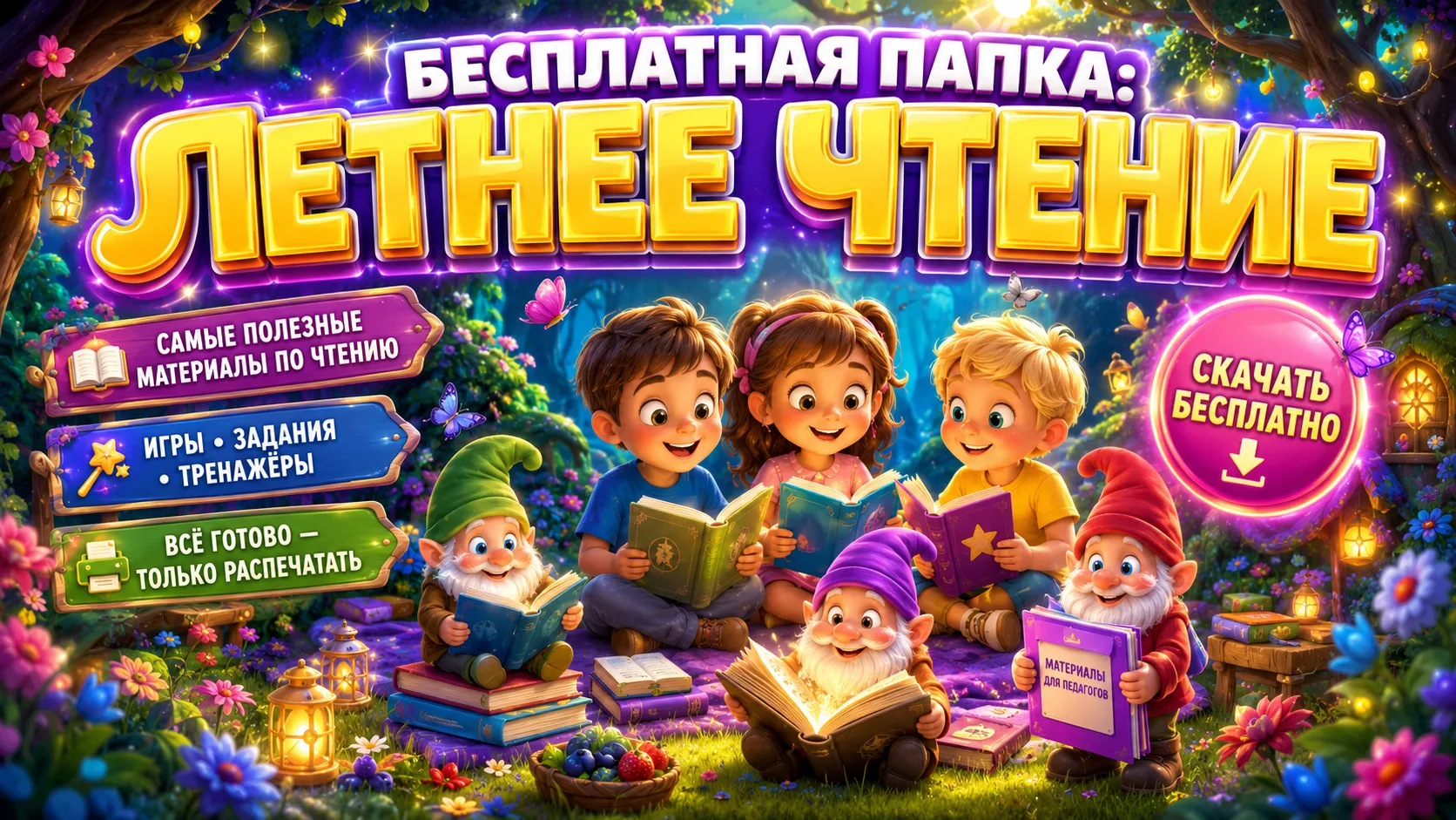 ЛЕТНЕЕ ЧТЕНИЕ: читаем с удовольствием! 😍

Чтобы летом дети не теряли навык чтения и занимались с ин