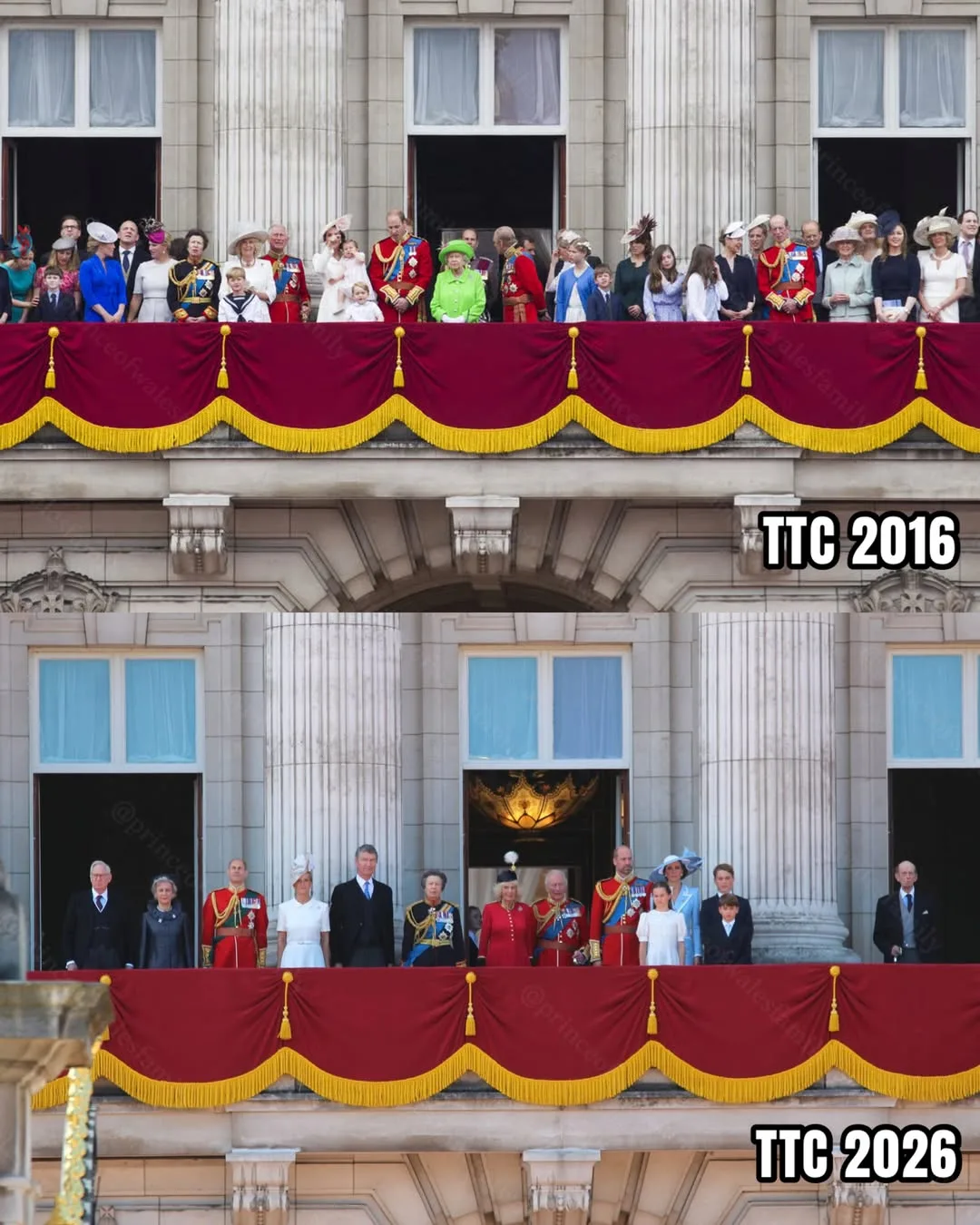 Удивительно, как сильно всё меняется за десять лет.

В 2016 году парад Trooping the Colour подарил о