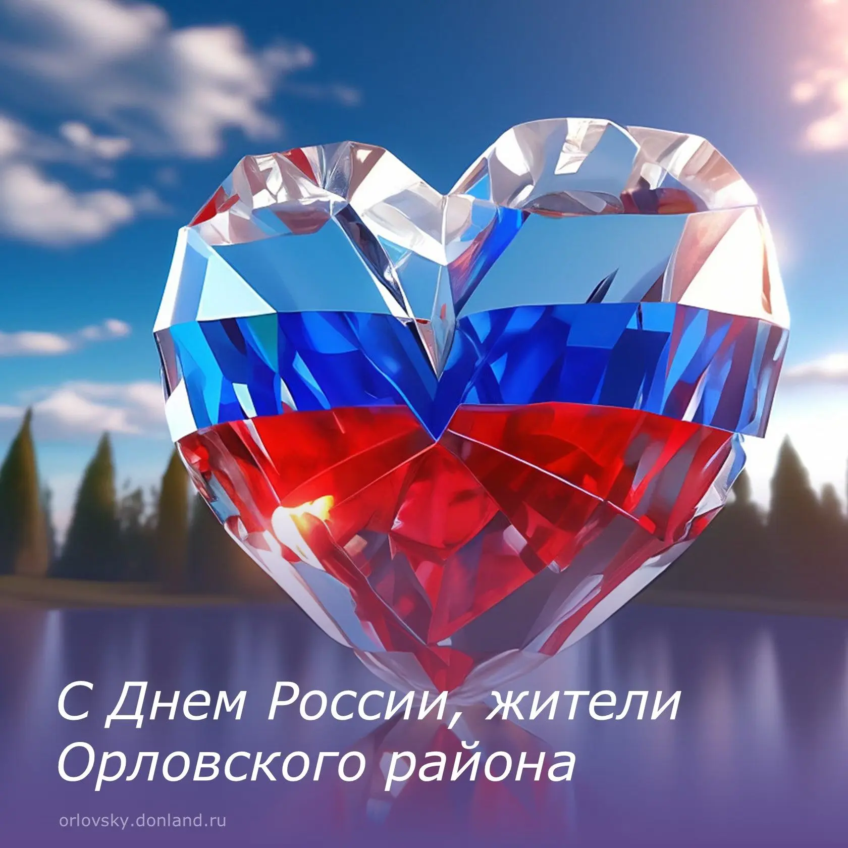 🇷🇺 Уважаемые жители Орловского района!🇷🇺 
 
🎉 От всей души поздравляем вас с Днём России - праз