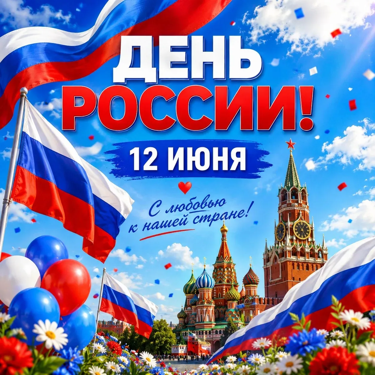 🇷🇺 С Днём России! 🇷🇺
Сегодня, 12 июня, мы отмечаем один из самых важных государственных праздник